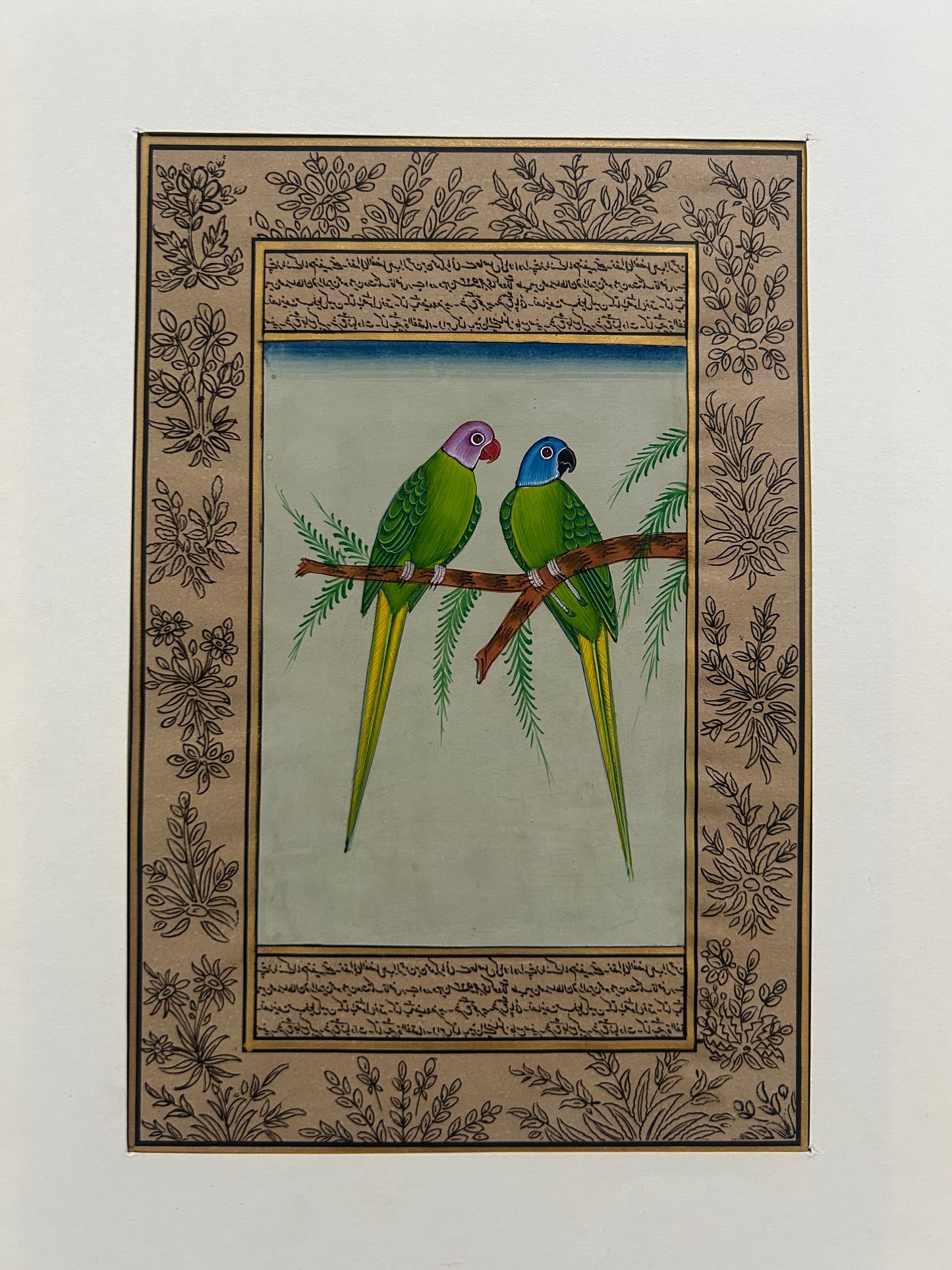 Miniature bird painting