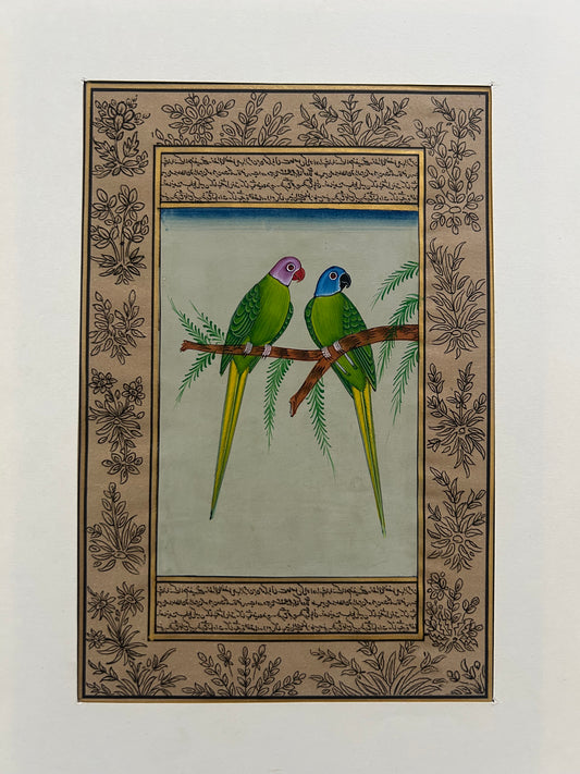 Miniature bird painting
