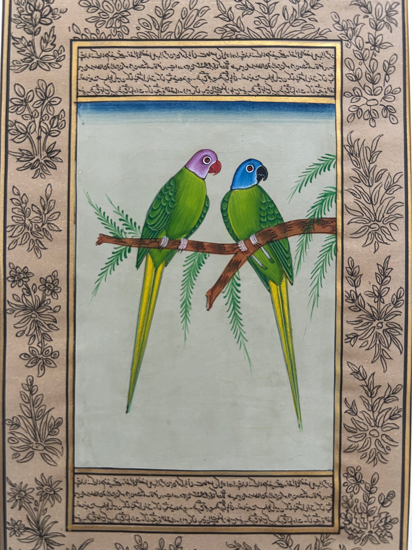 Miniature bird painting