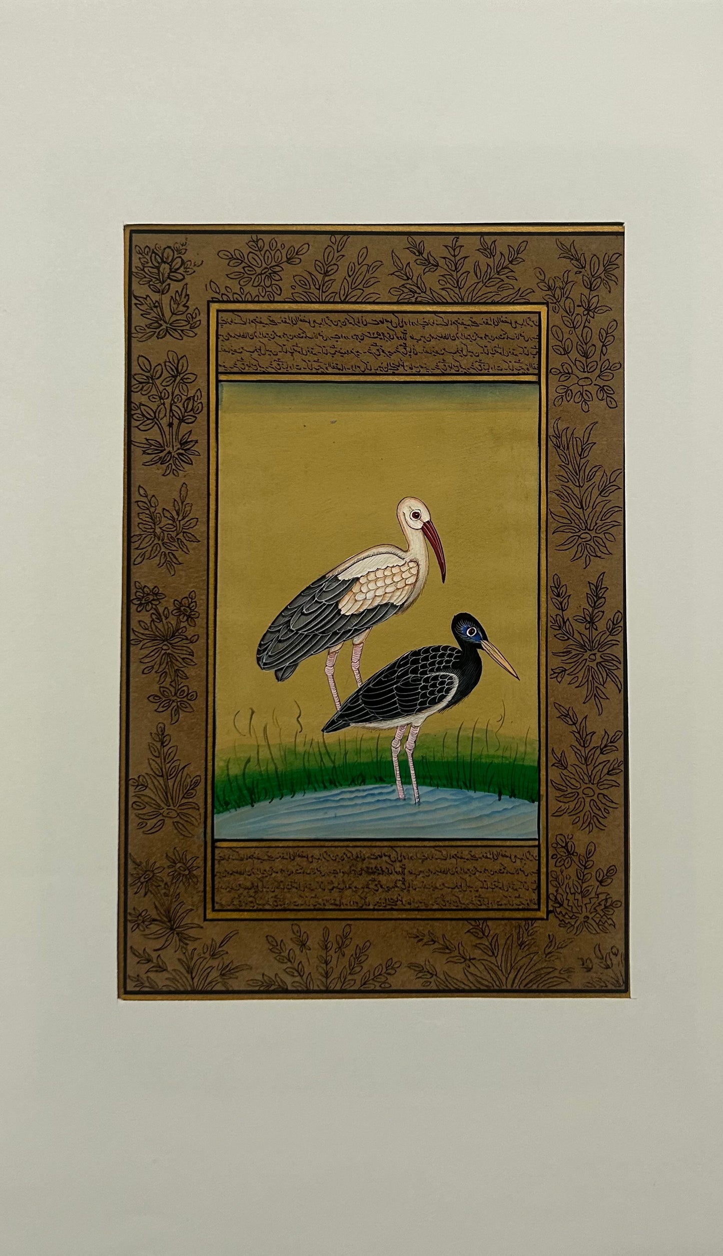Miniature bird painting