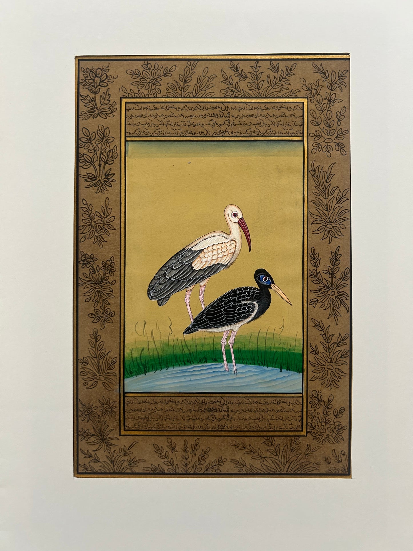 Miniature bird painting