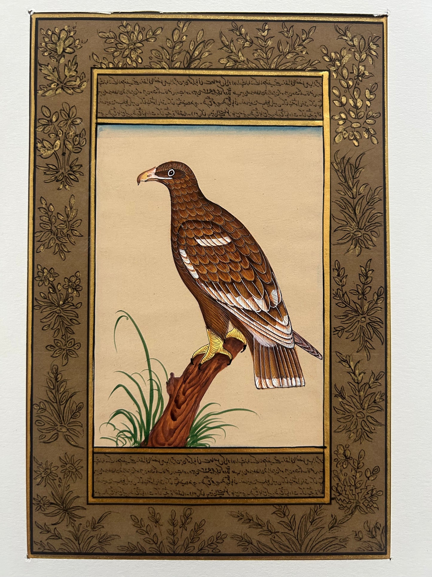 Miniature bird painting