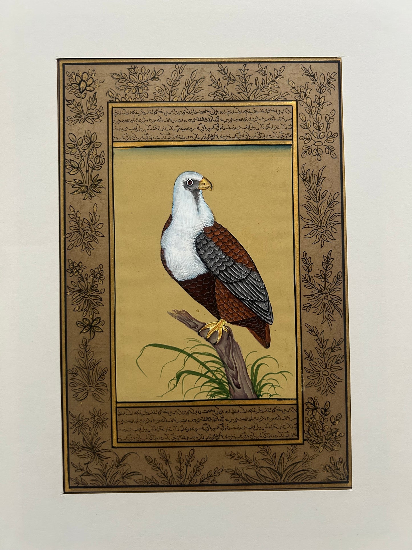 Miniature bird painting