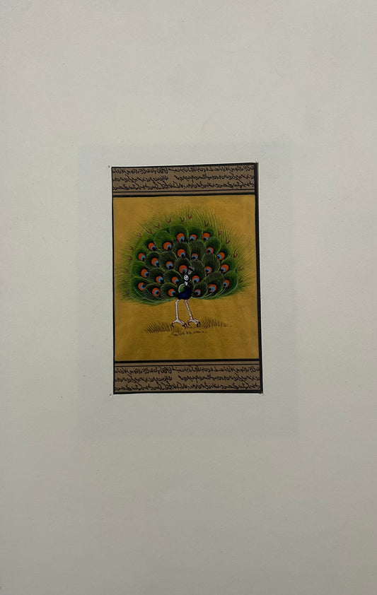 Miniature bird painting