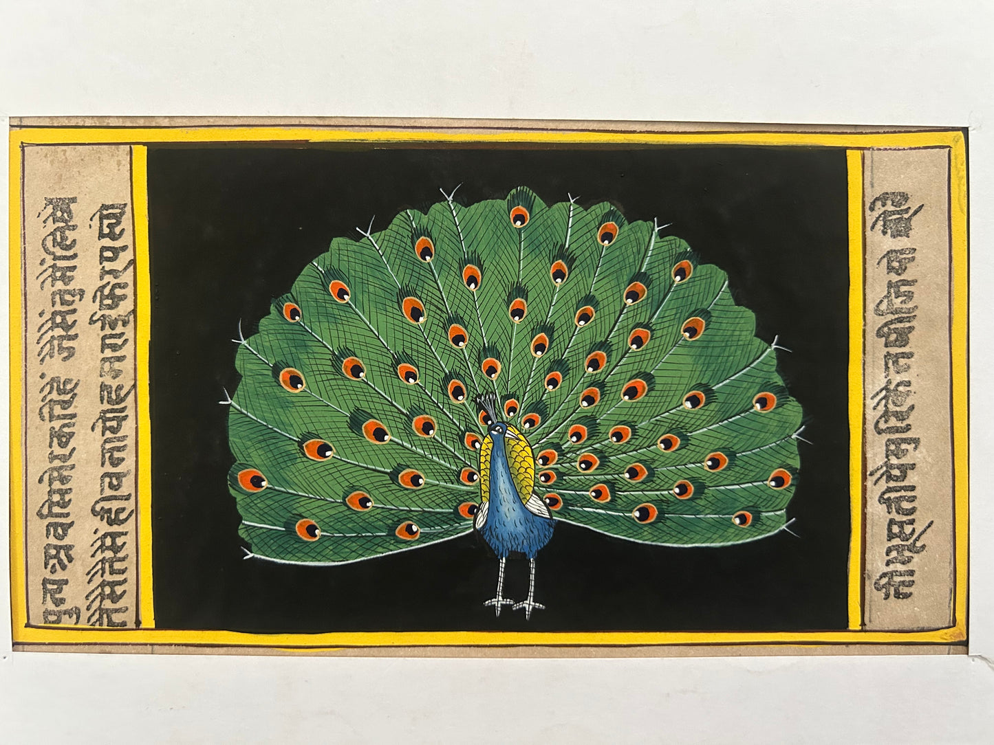 Miniature bird painting