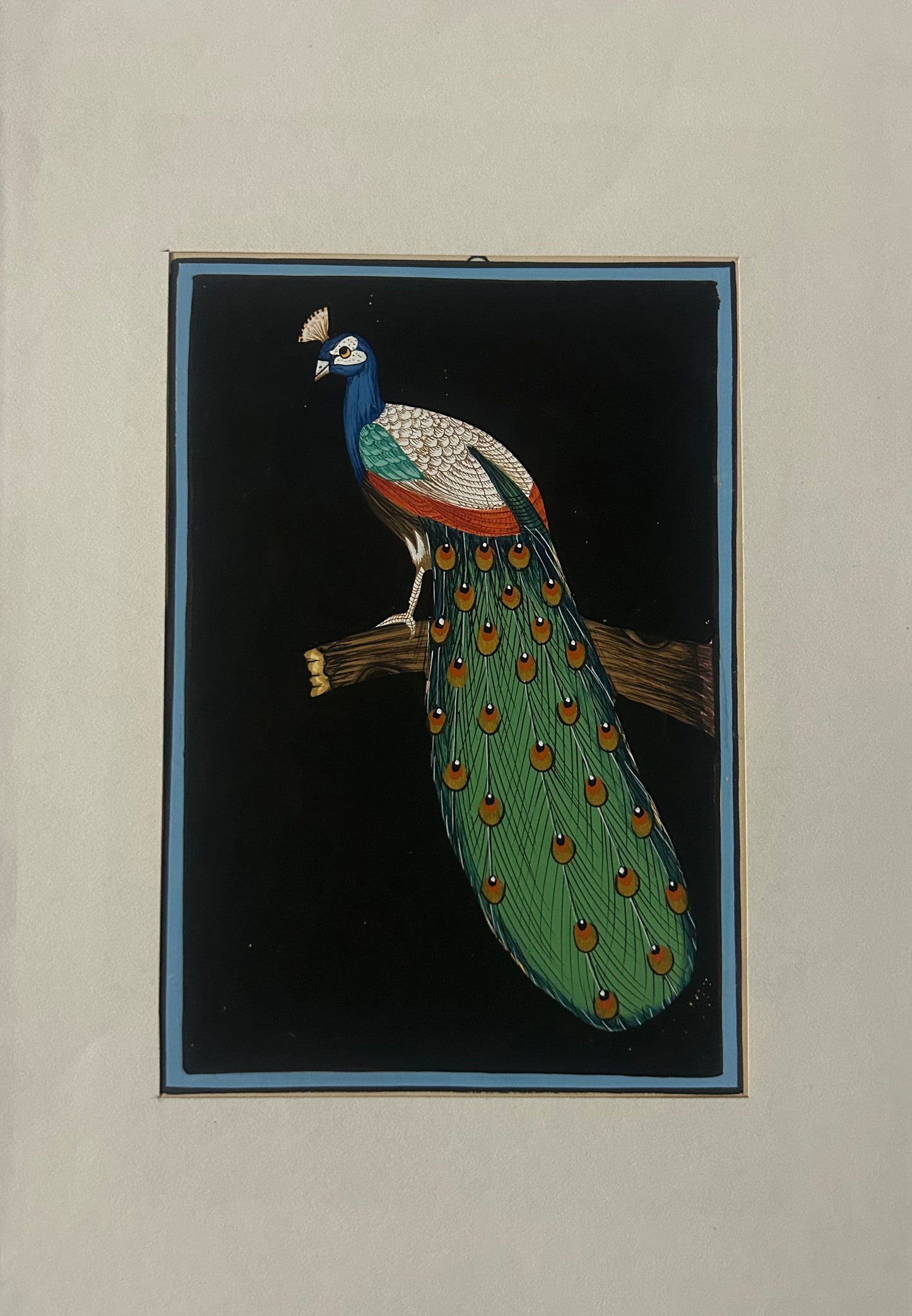 Traditional Indian bird miniature painting
