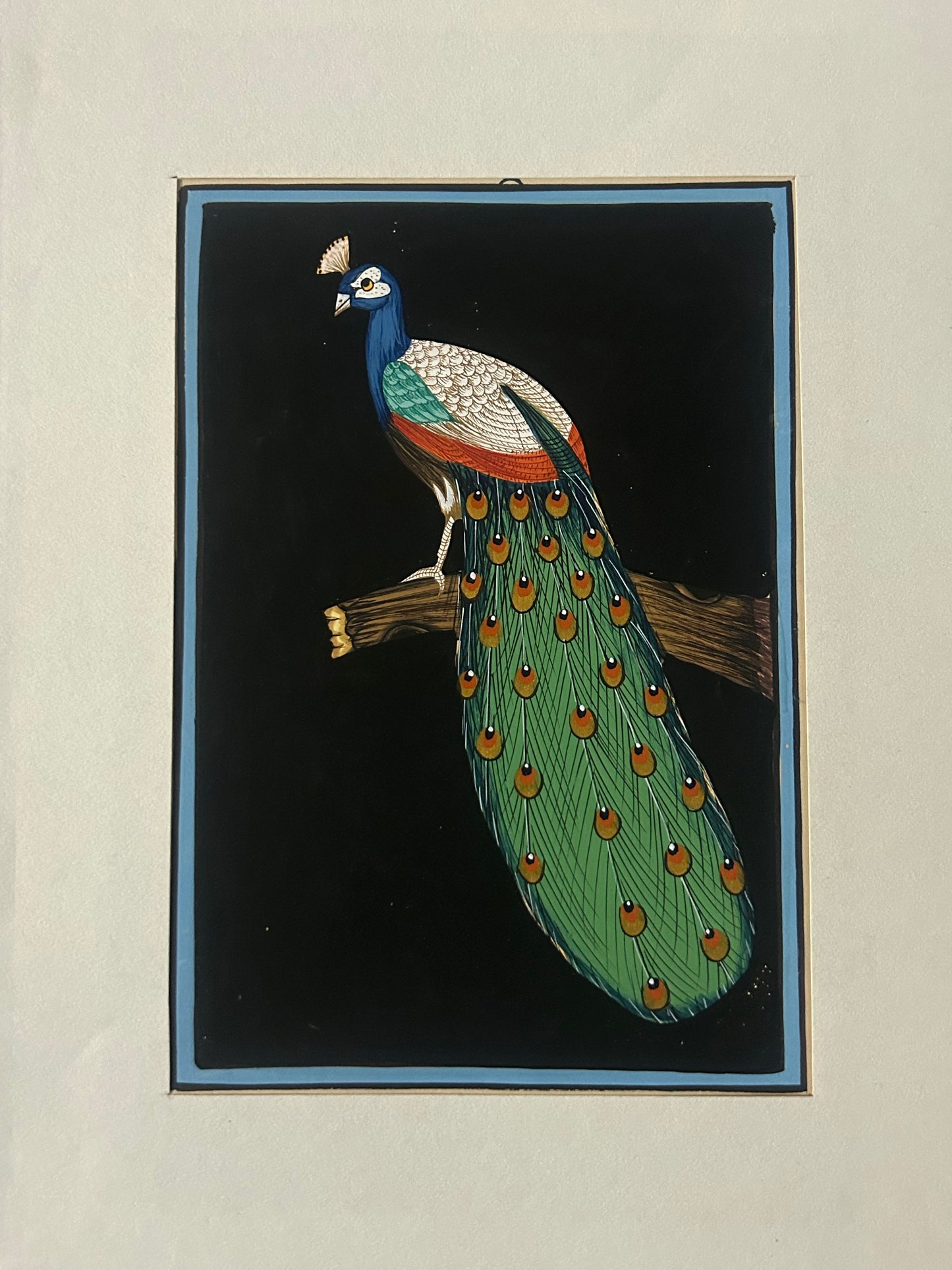 Traditional Indian bird miniature painting