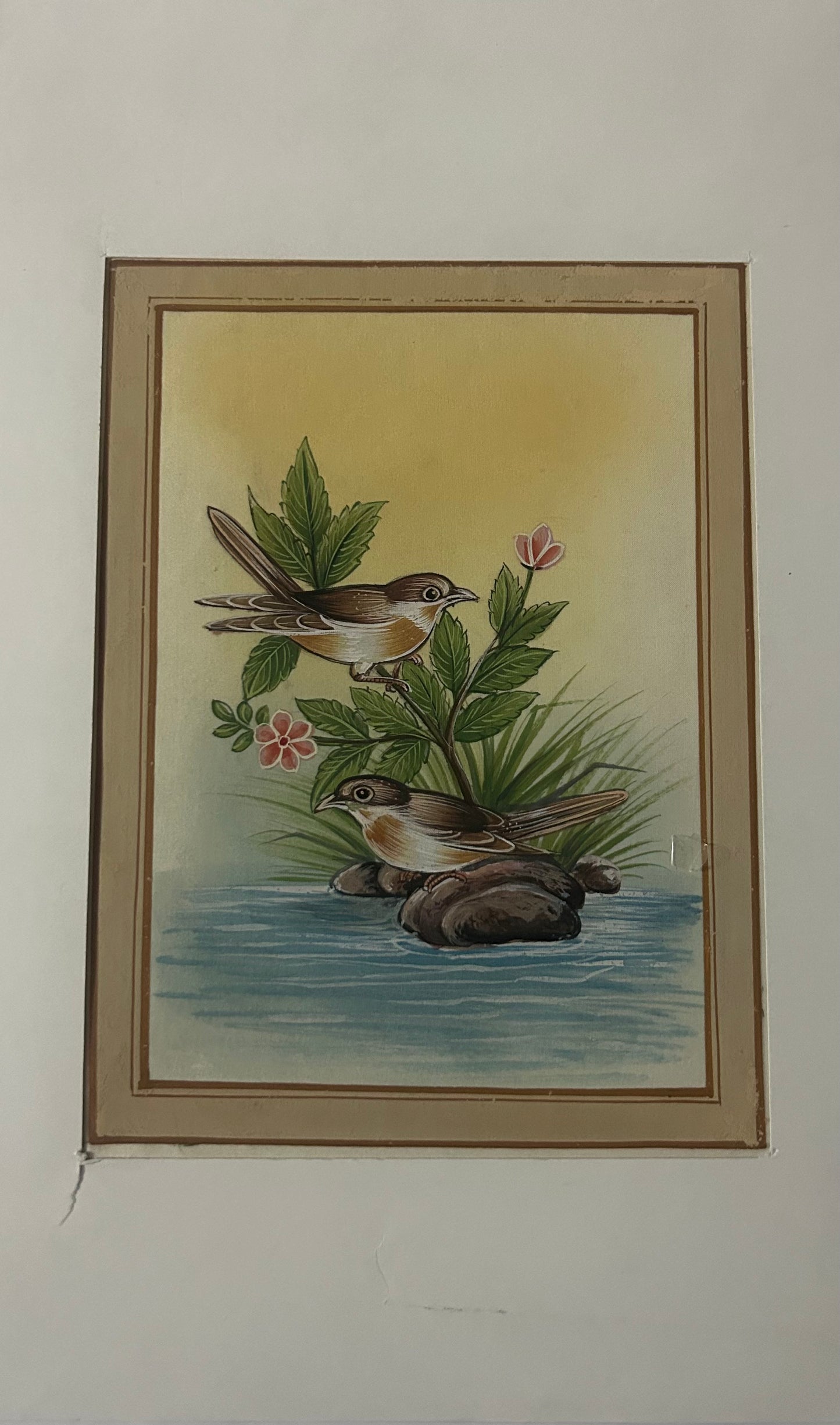 Traditional Indian bird miniature painting