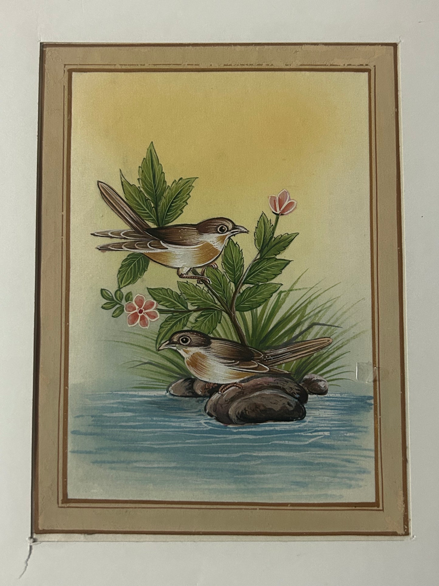 Traditional Indian bird miniature painting