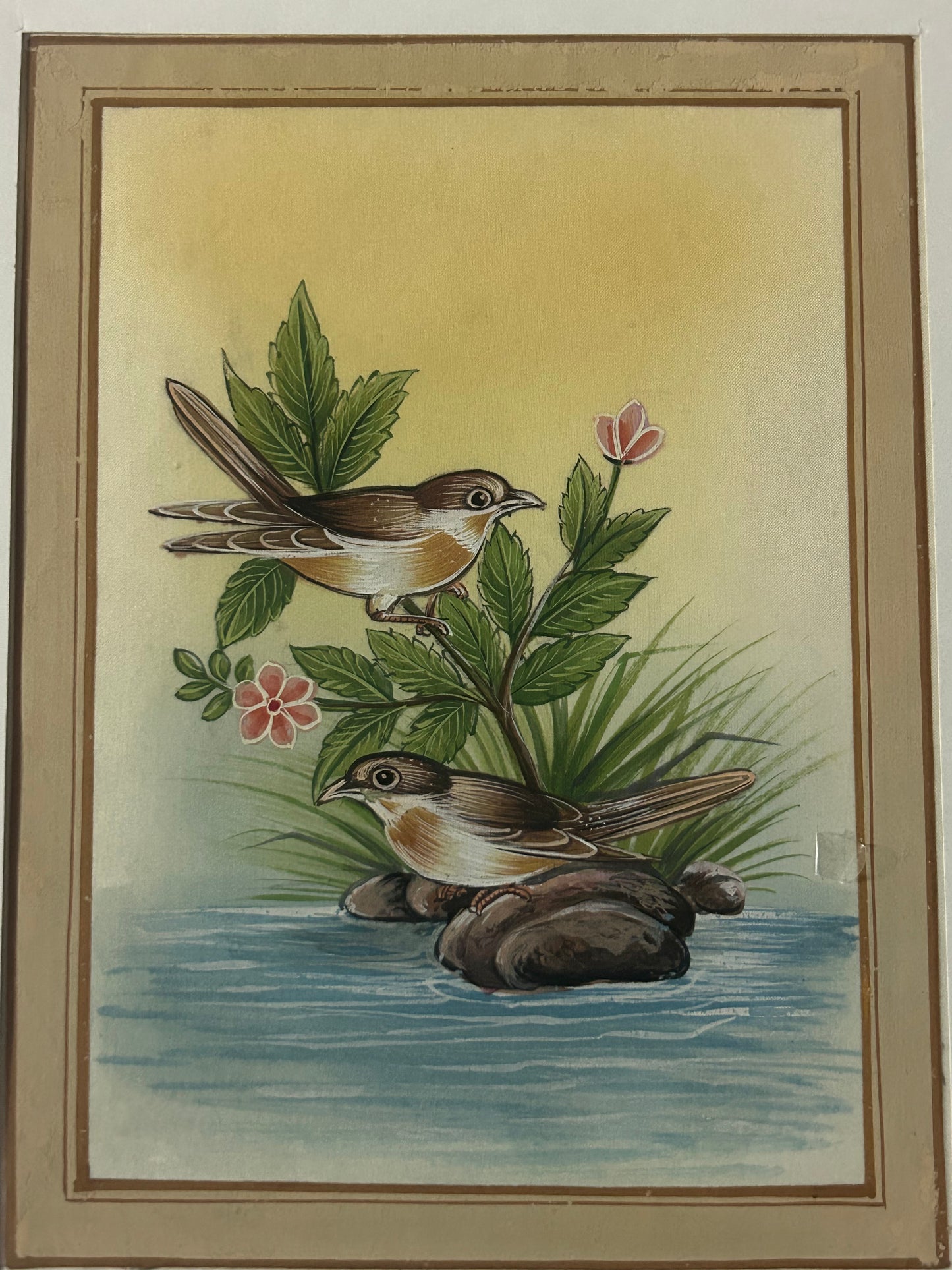 Traditional Indian bird miniature painting