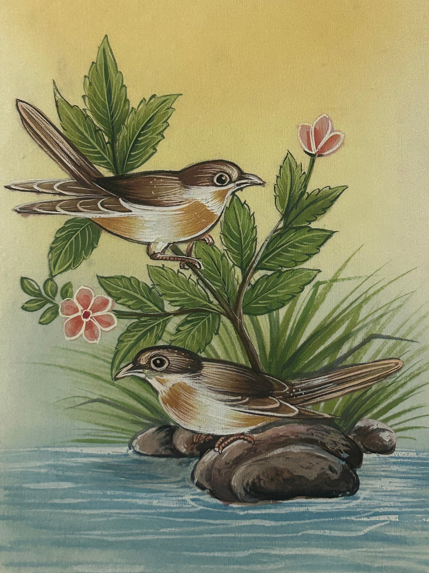 Traditional Indian bird miniature painting