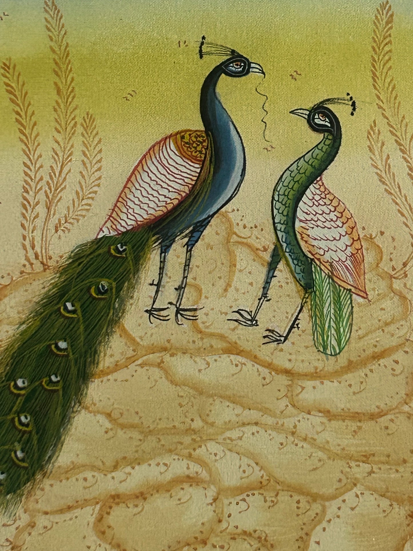 Traditional Indian bird miniature painting