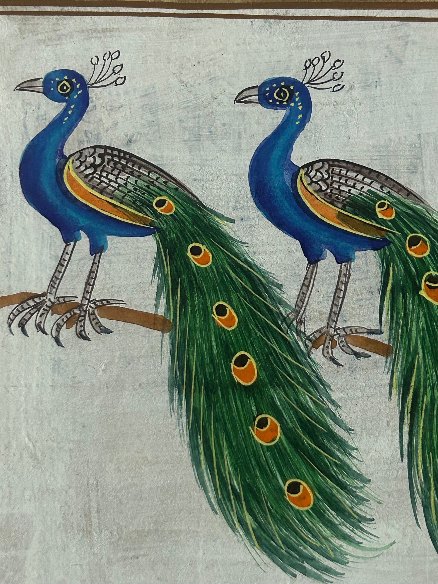 Traditional Indian bird miniature painting