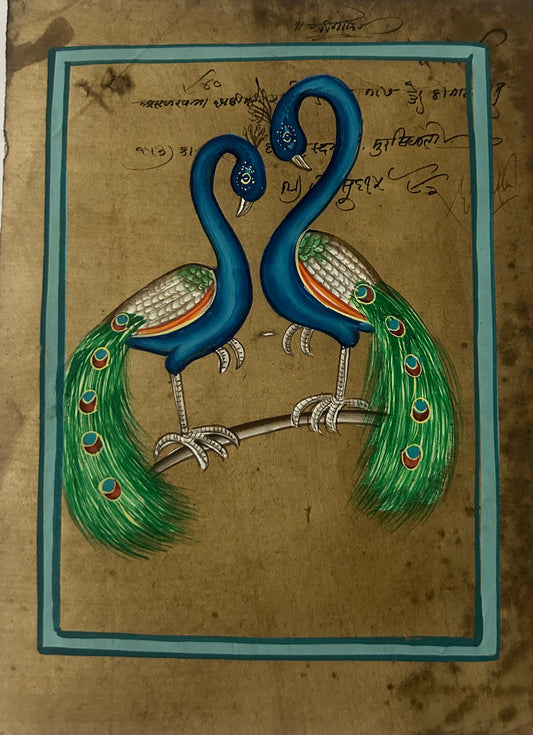 Traditional Indian bird miniature painting