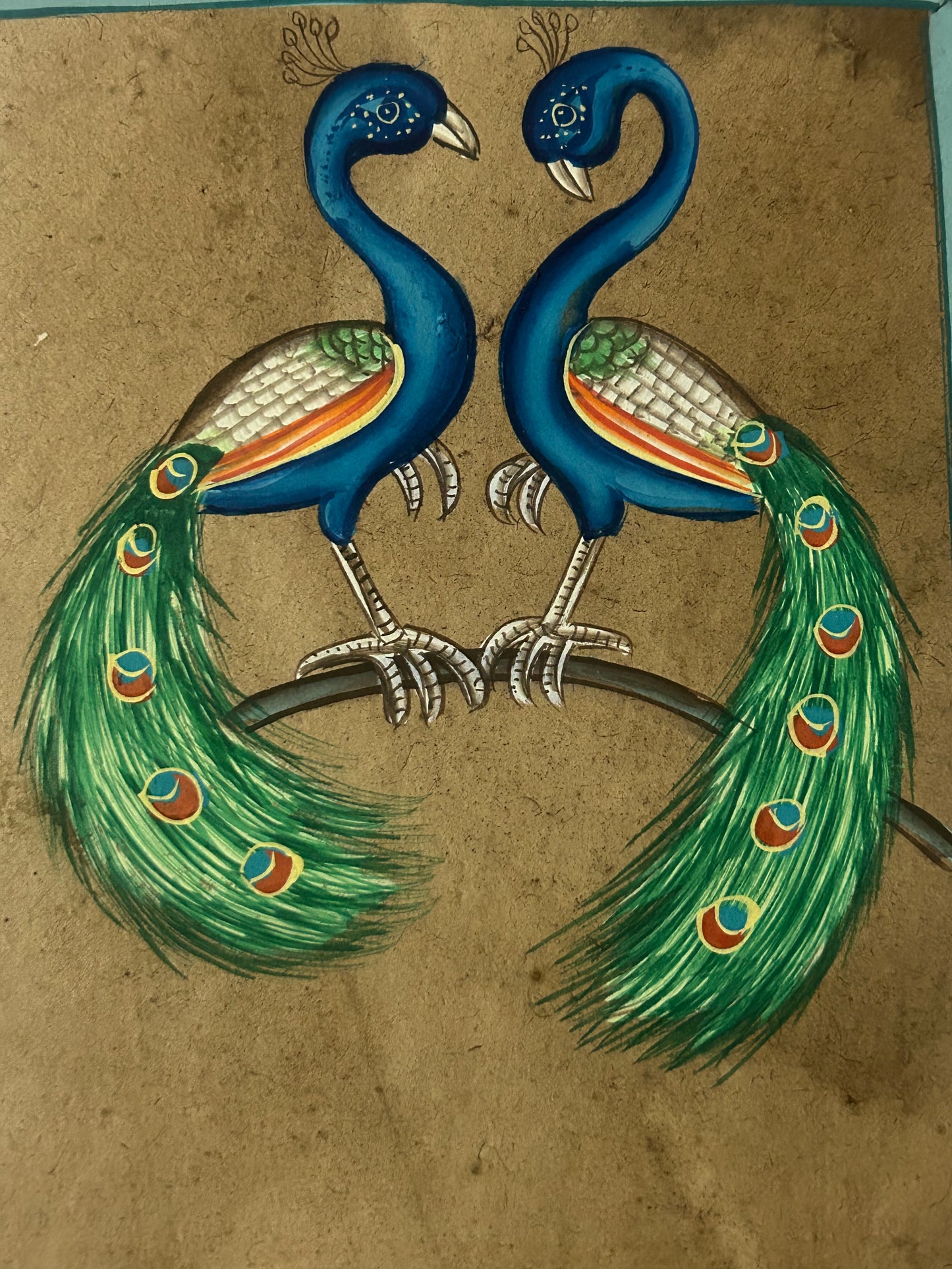 Traditional Indian bird miniature painting