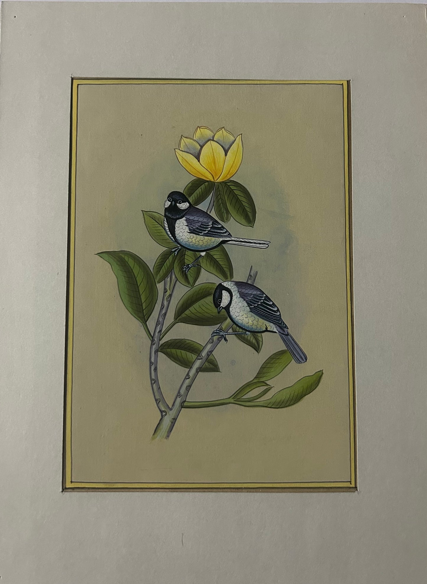 Traditional Indian bird miniature painting