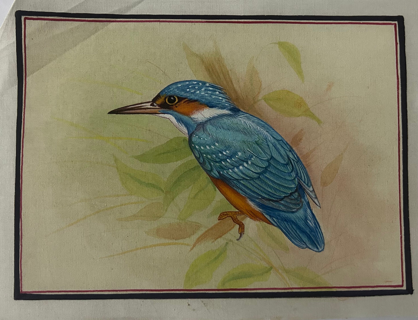 Traditional Indian bird miniature painting