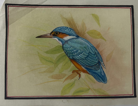 Traditional Indian bird miniature painting