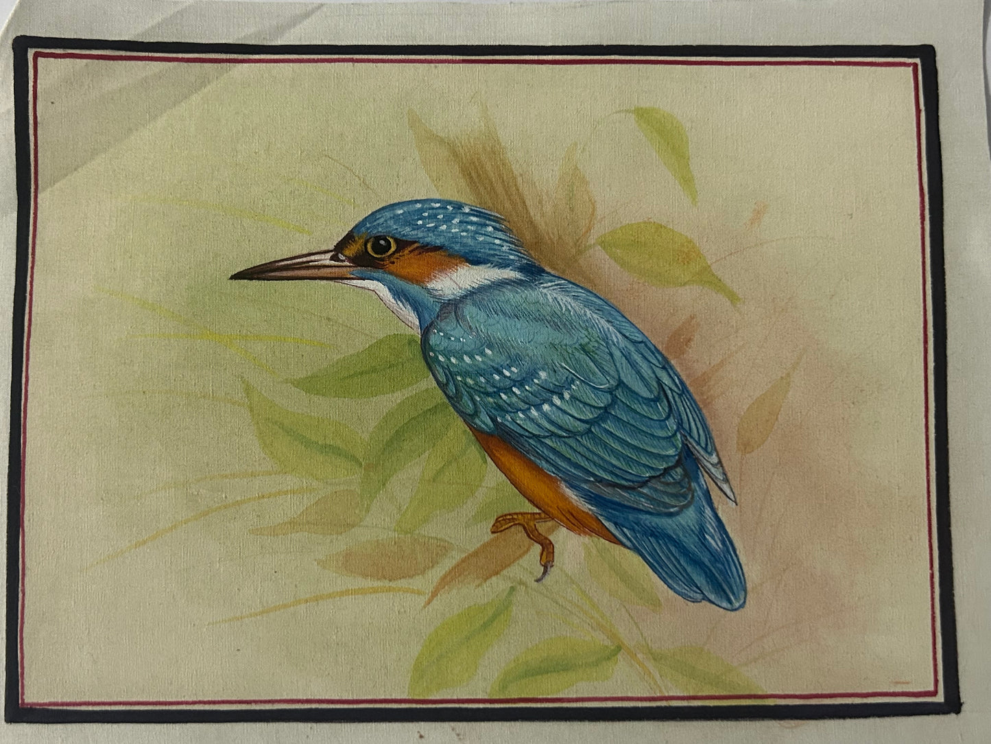 Traditional Indian bird miniature painting