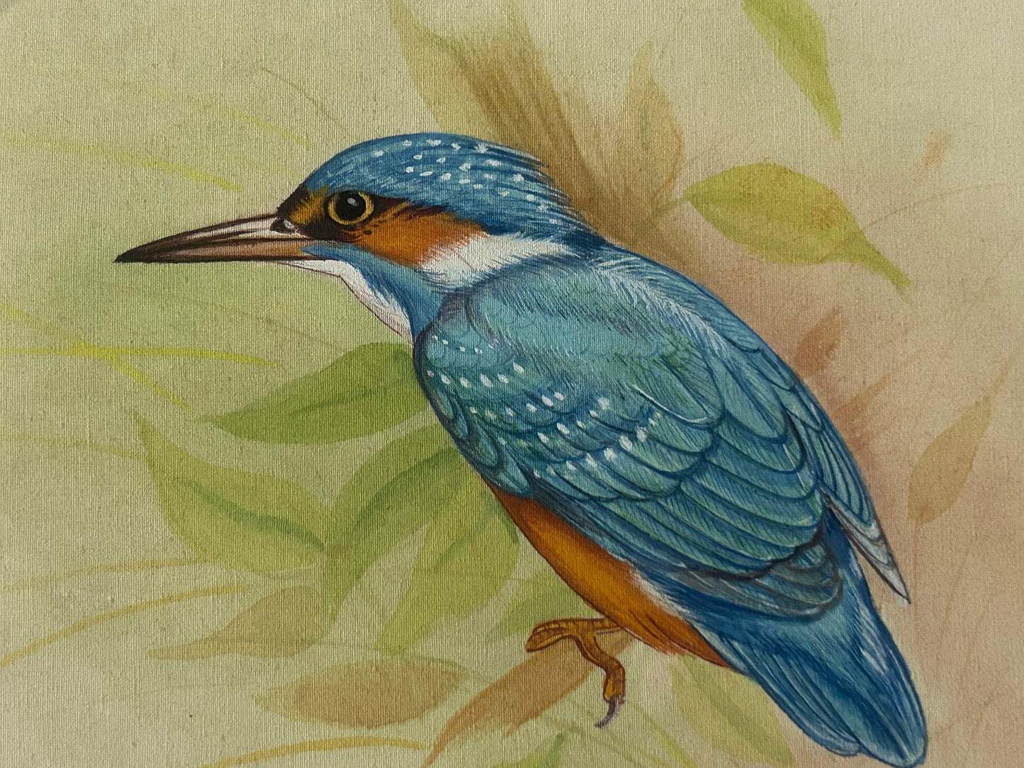 Traditional Indian bird miniature painting