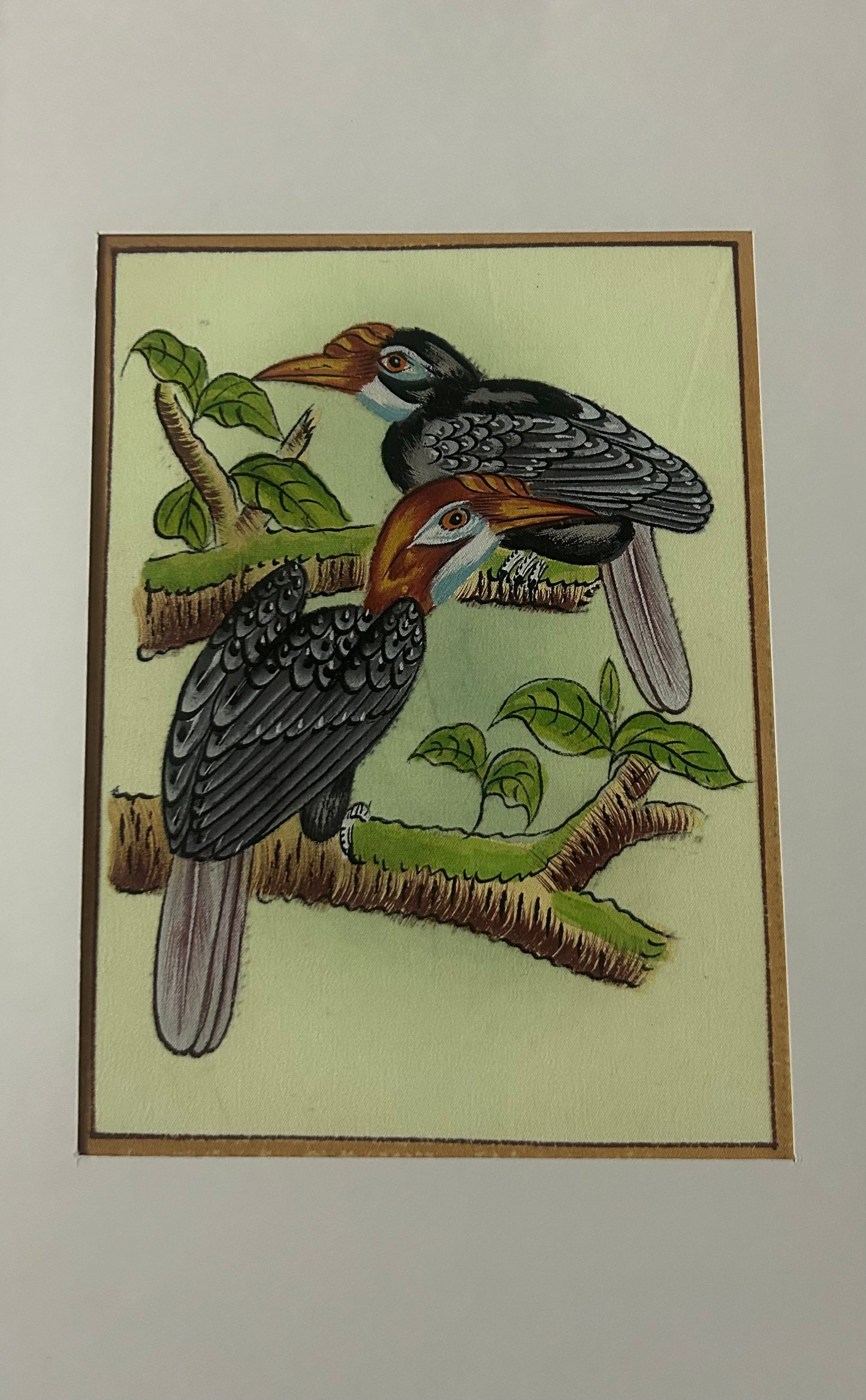 Traditional Indian bird miniature painting