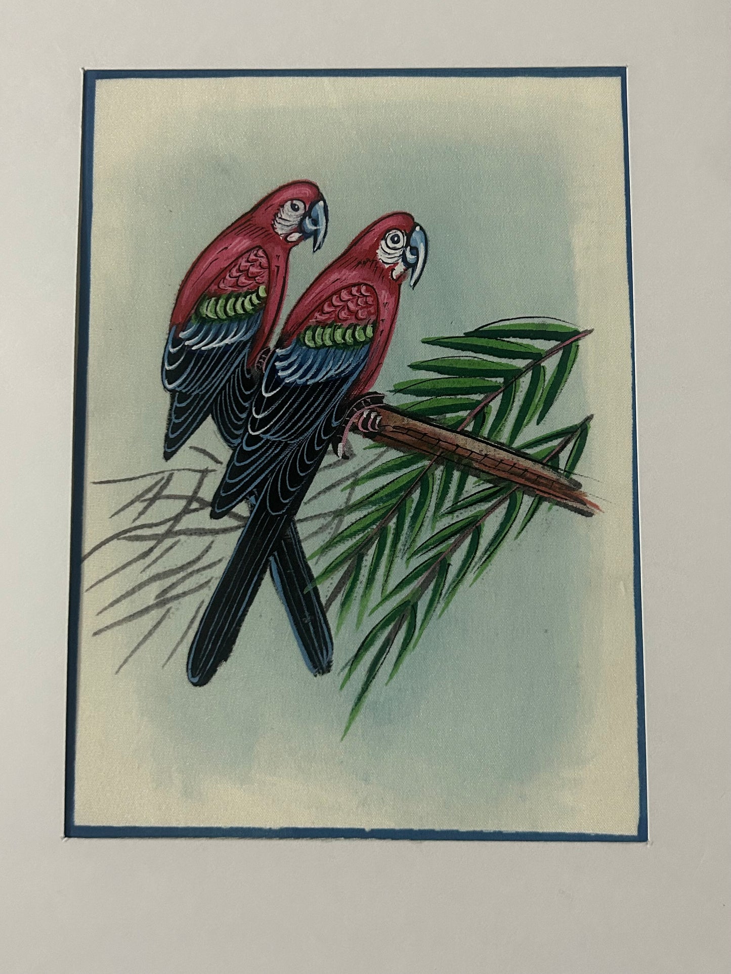 Traditional Indian bird miniature painting
