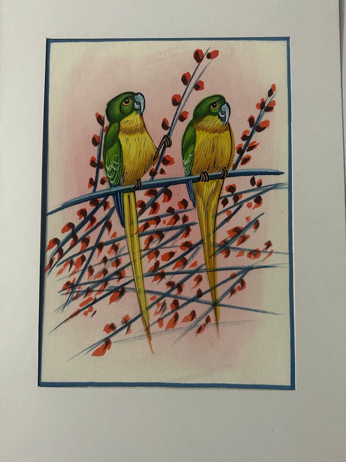Traditional Indian bird miniature painting