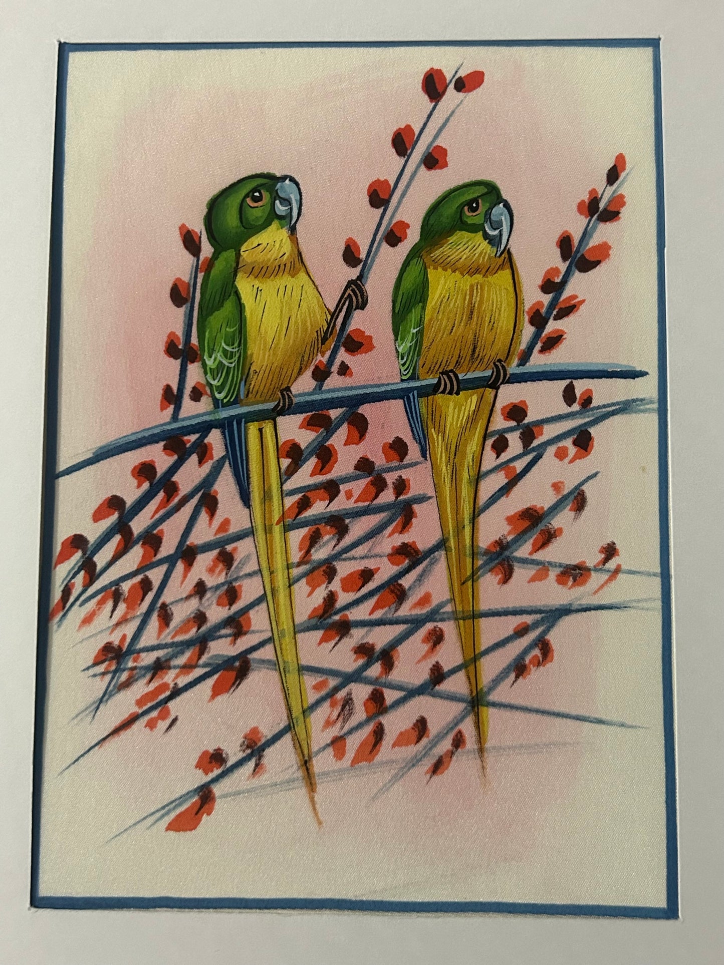Traditional Indian bird miniature painting