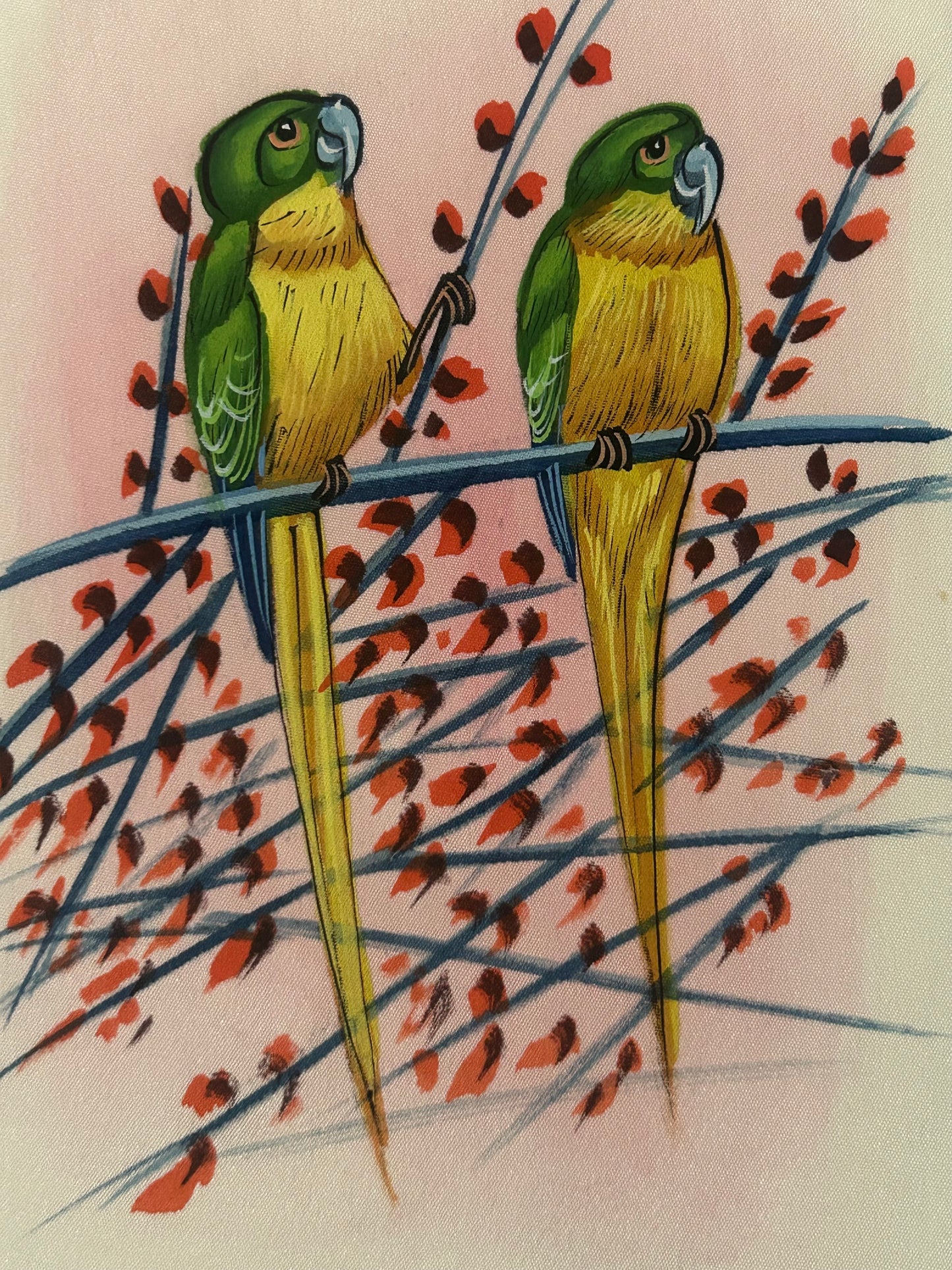 Traditional Indian bird miniature painting