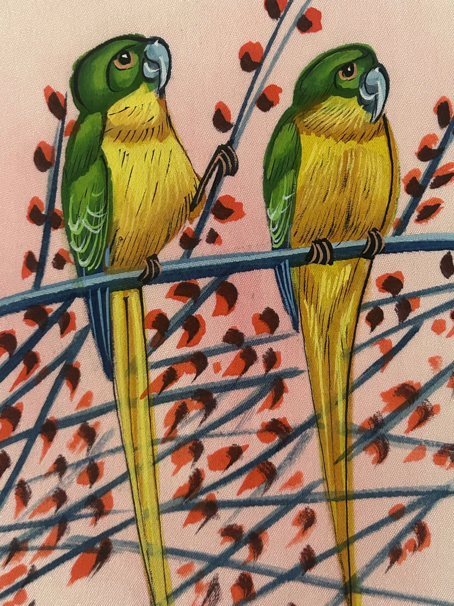 Traditional Indian bird miniature painting