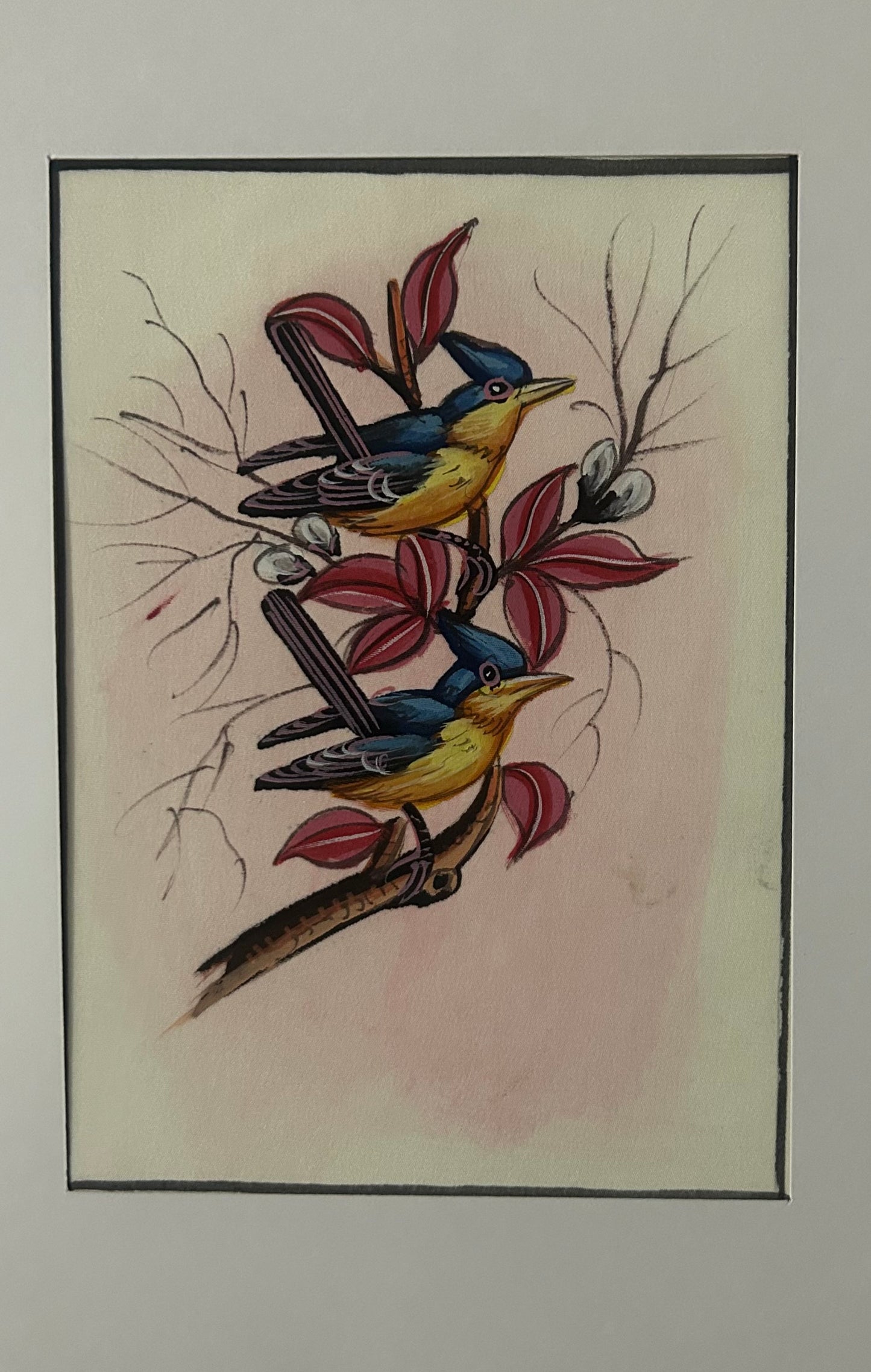 Traditional Indian bird miniature painting