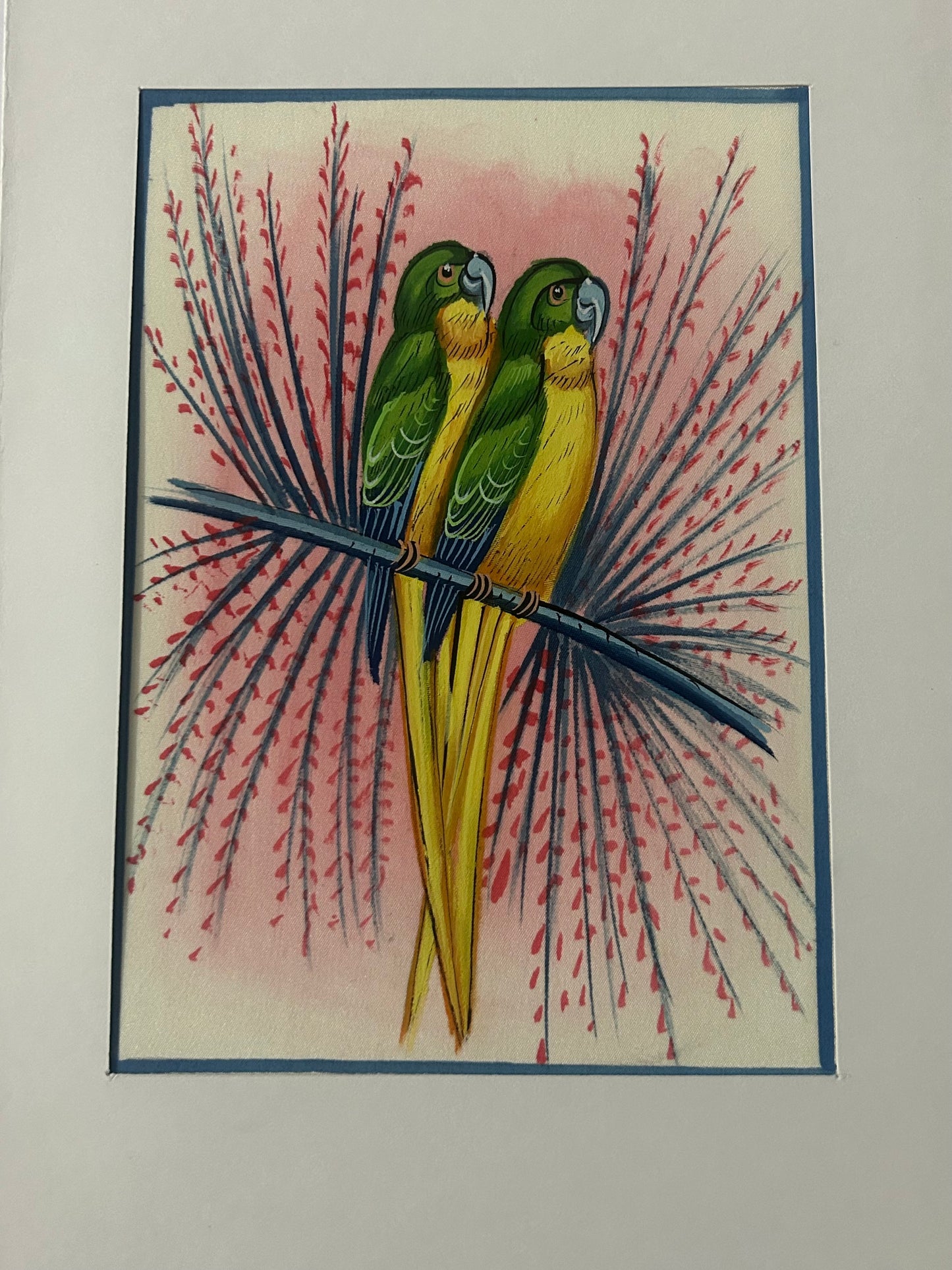 Traditional Indian bird miniature painting