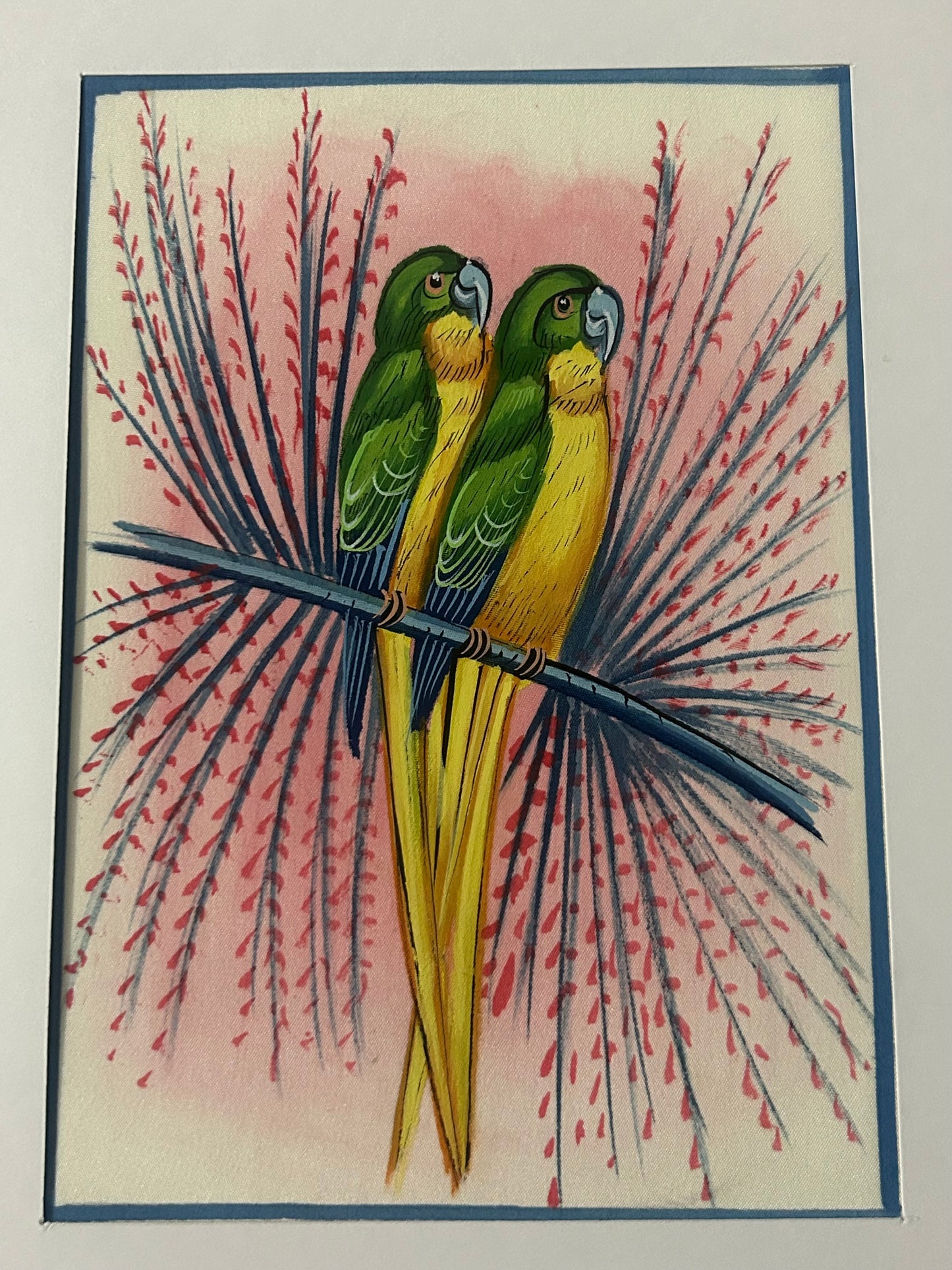Traditional Indian bird miniature painting