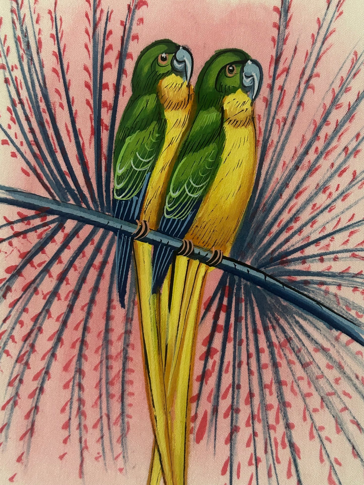 Traditional Indian bird miniature painting