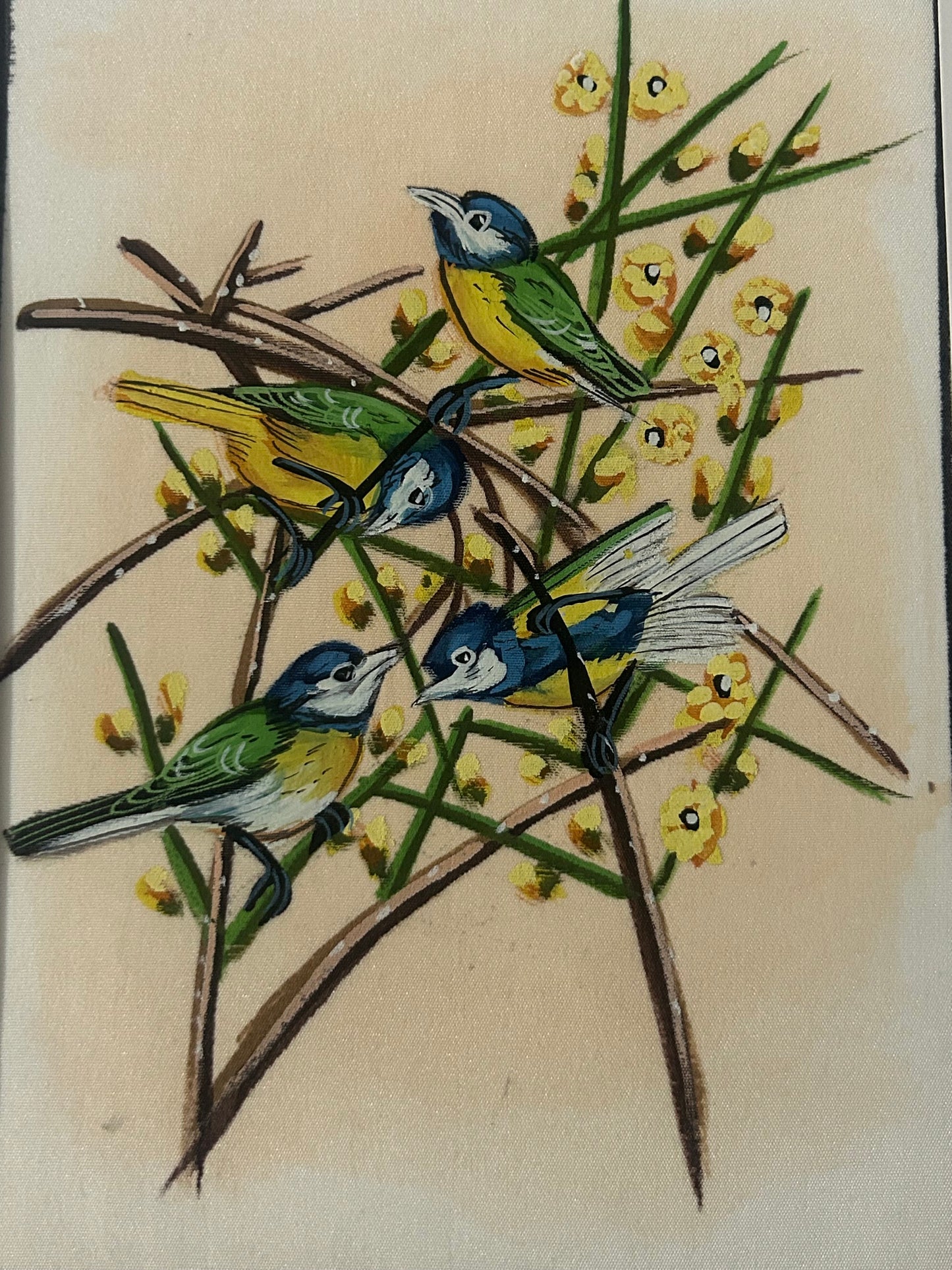 Traditional Indian bird miniature painting
