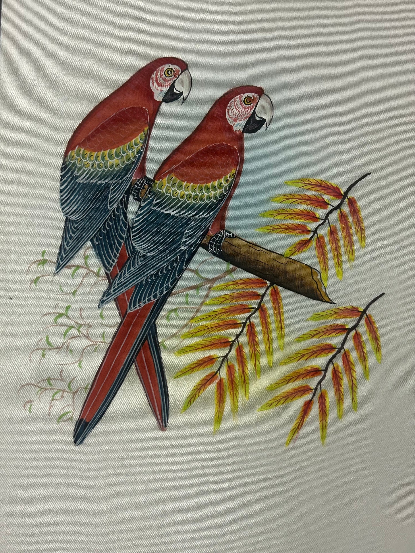 Traditional Indian bird miniature painting