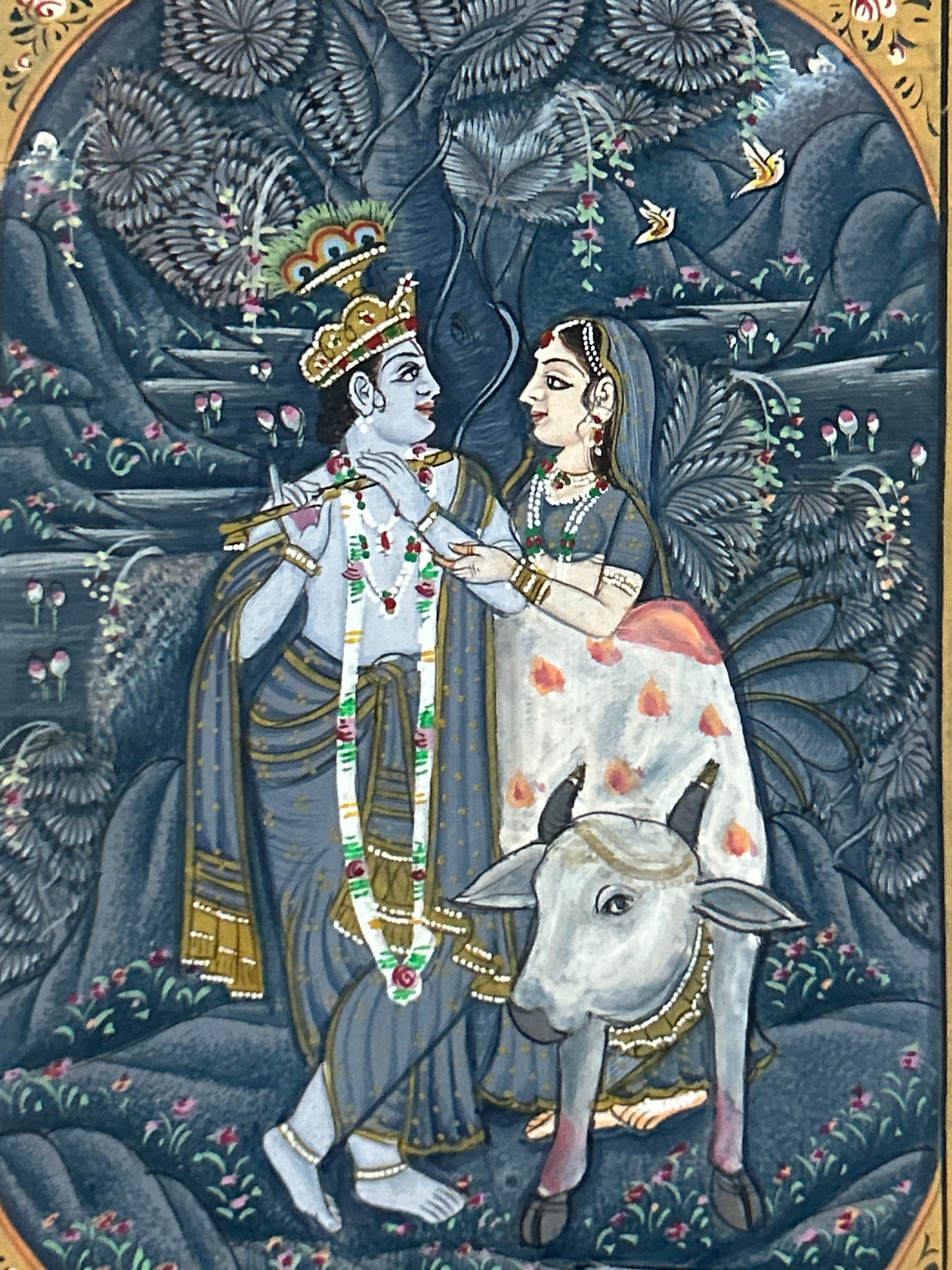 Krishna Miniature paintings with description