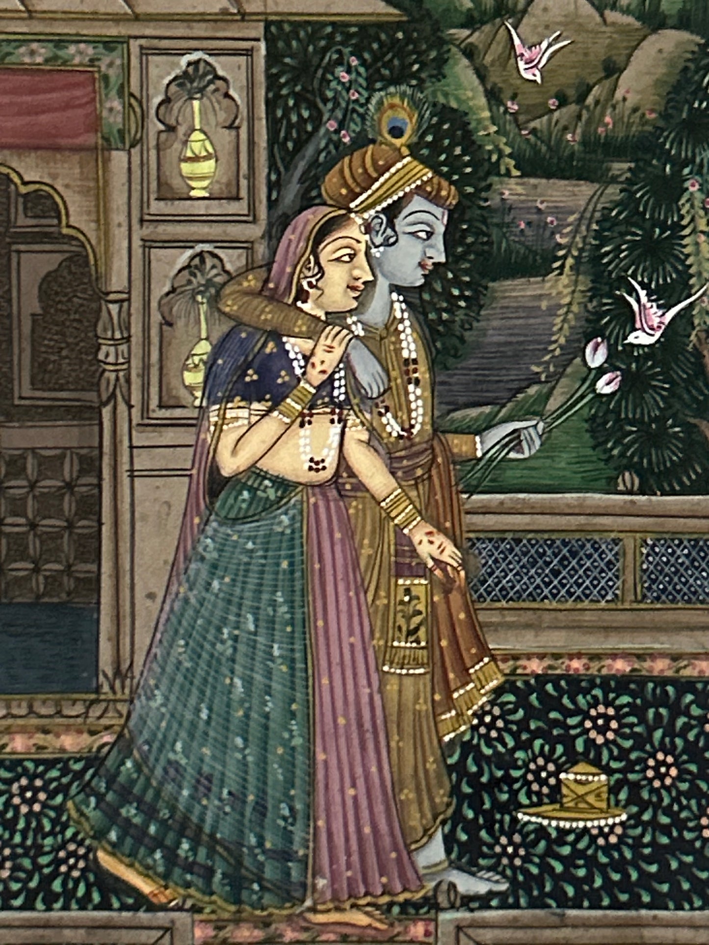Krishna Miniature paintings with description