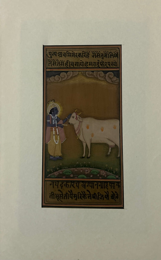 Krishna Miniature paintings with description