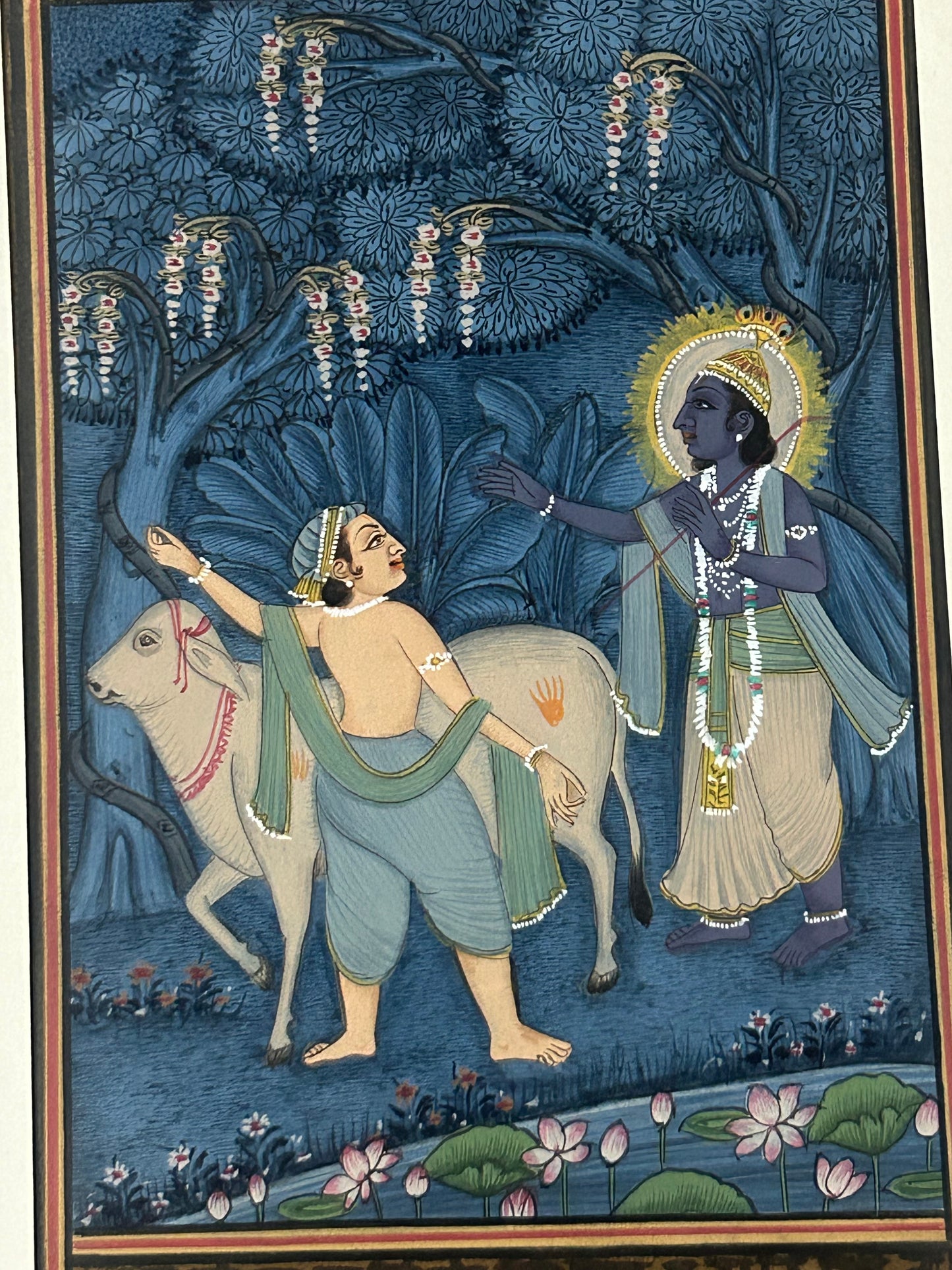Krishna Miniature paintings with description