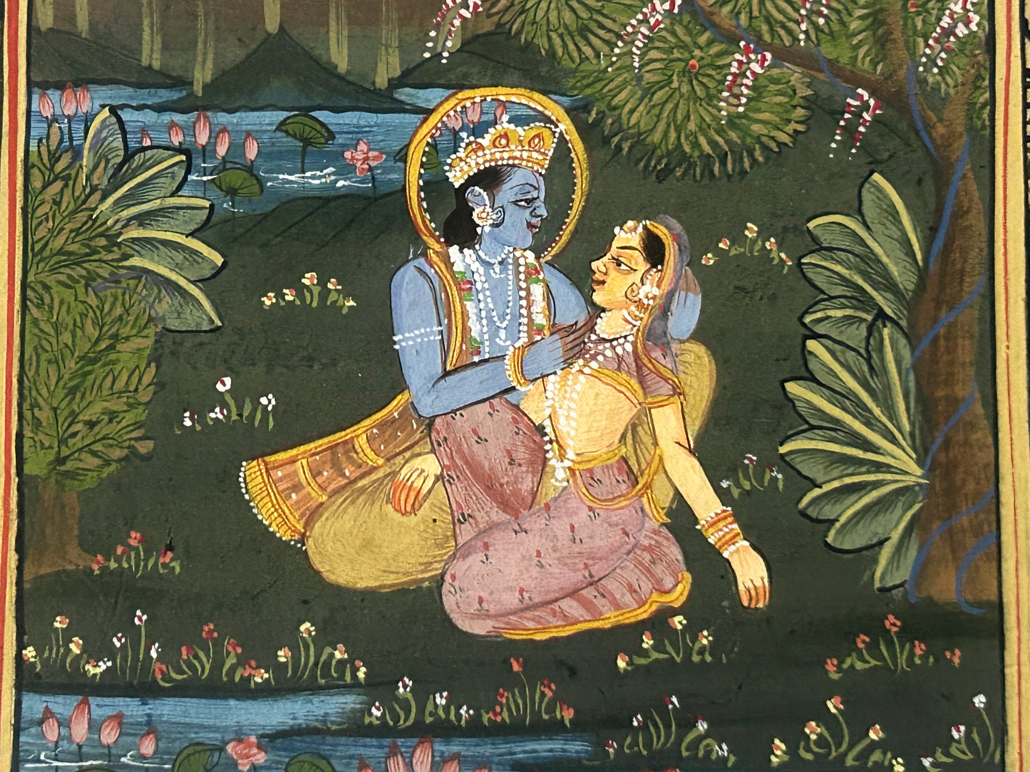 Krishna Miniature paintings with description