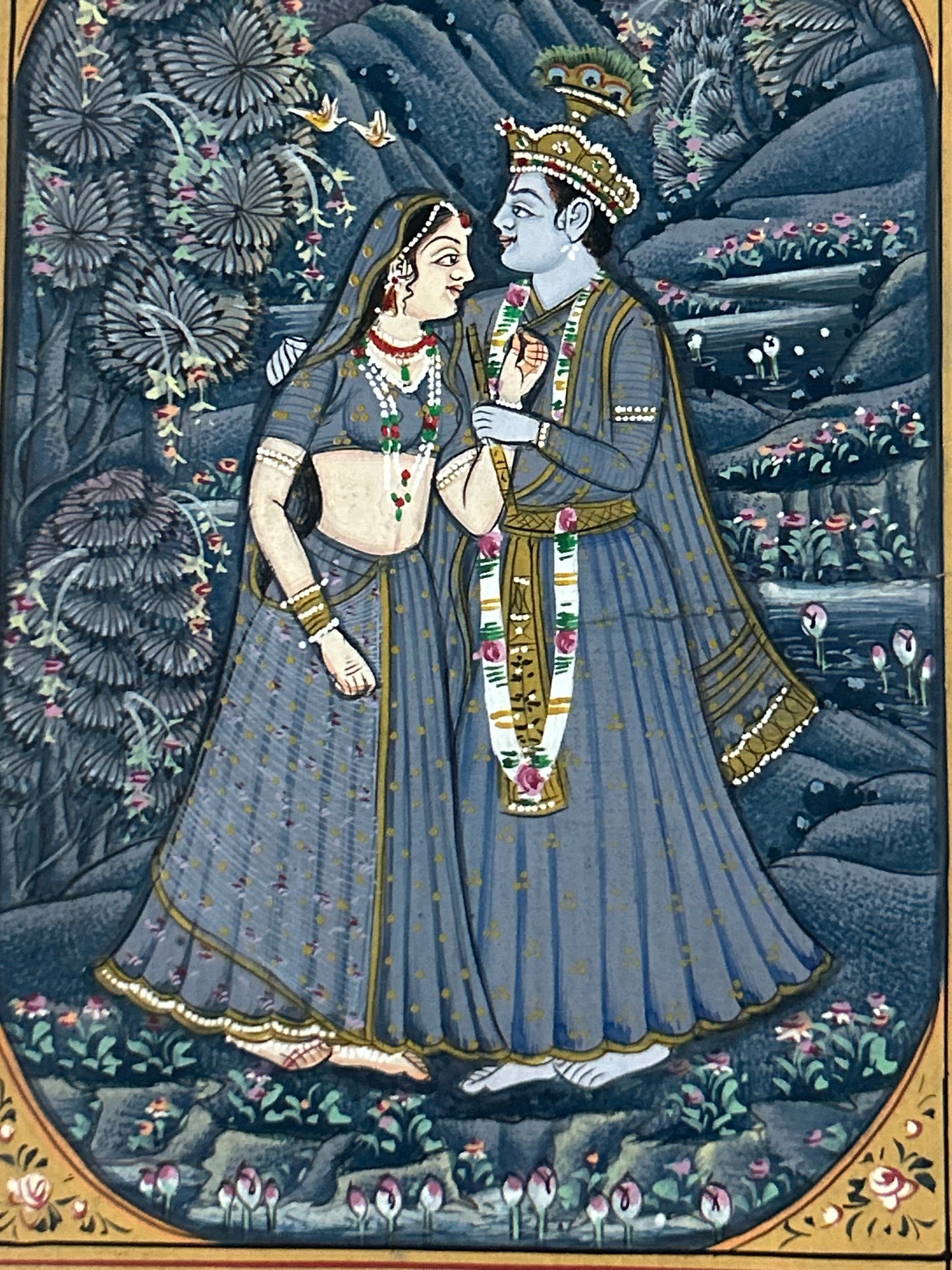 Krishna Miniature paintings with description