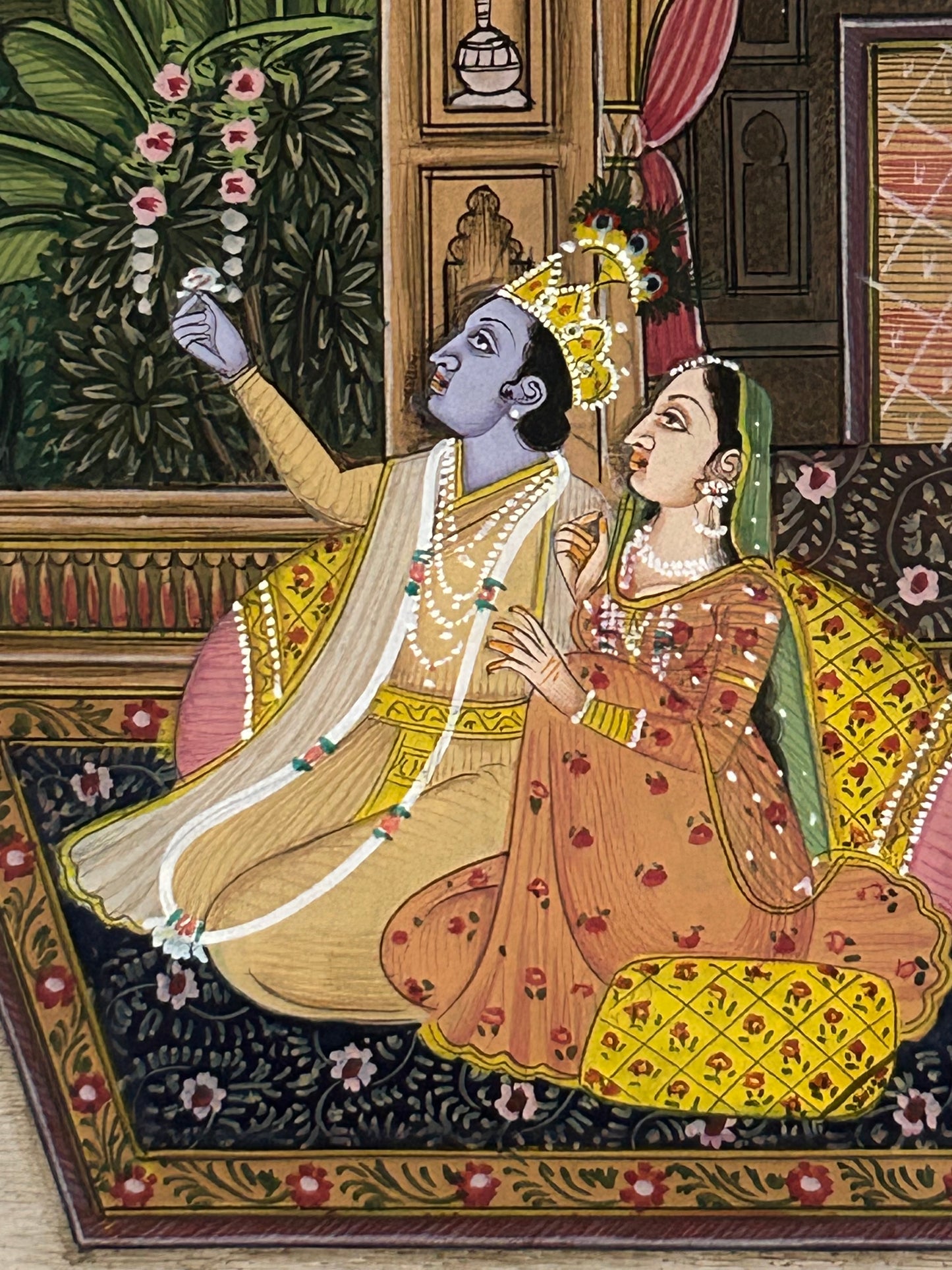 Krishna Miniature paintings with description