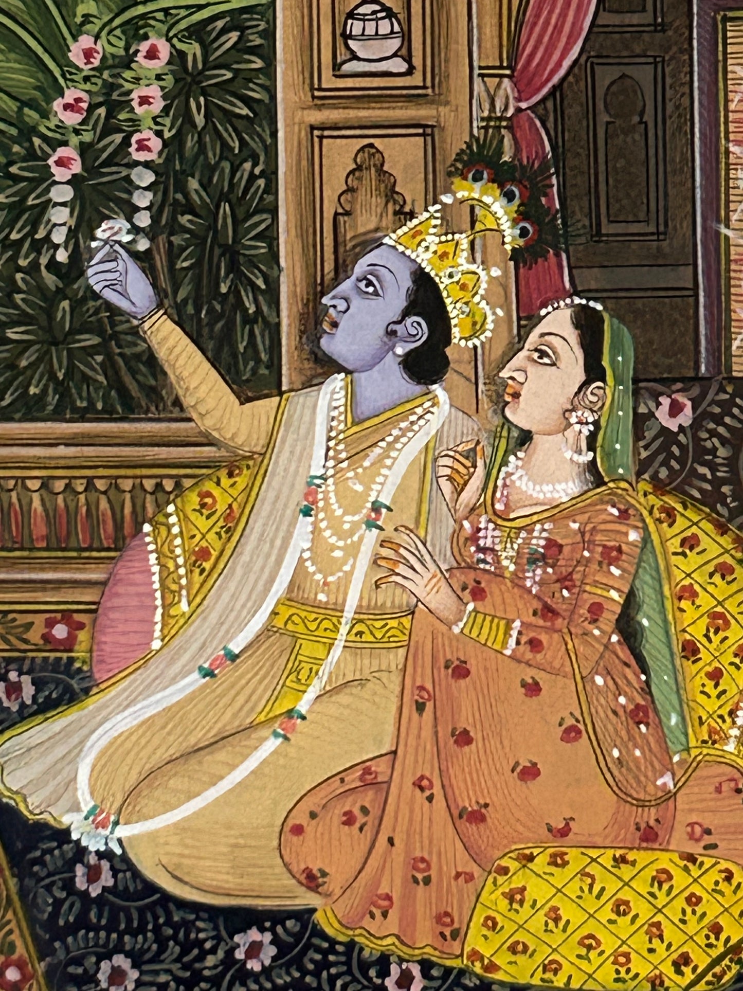 Krishna Miniature paintings with description