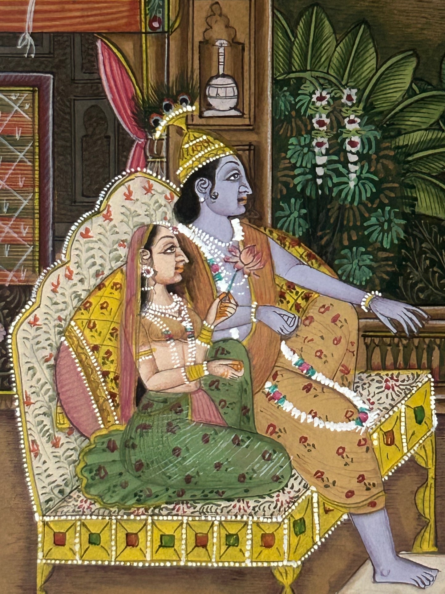 Krishna Miniature paintings with description