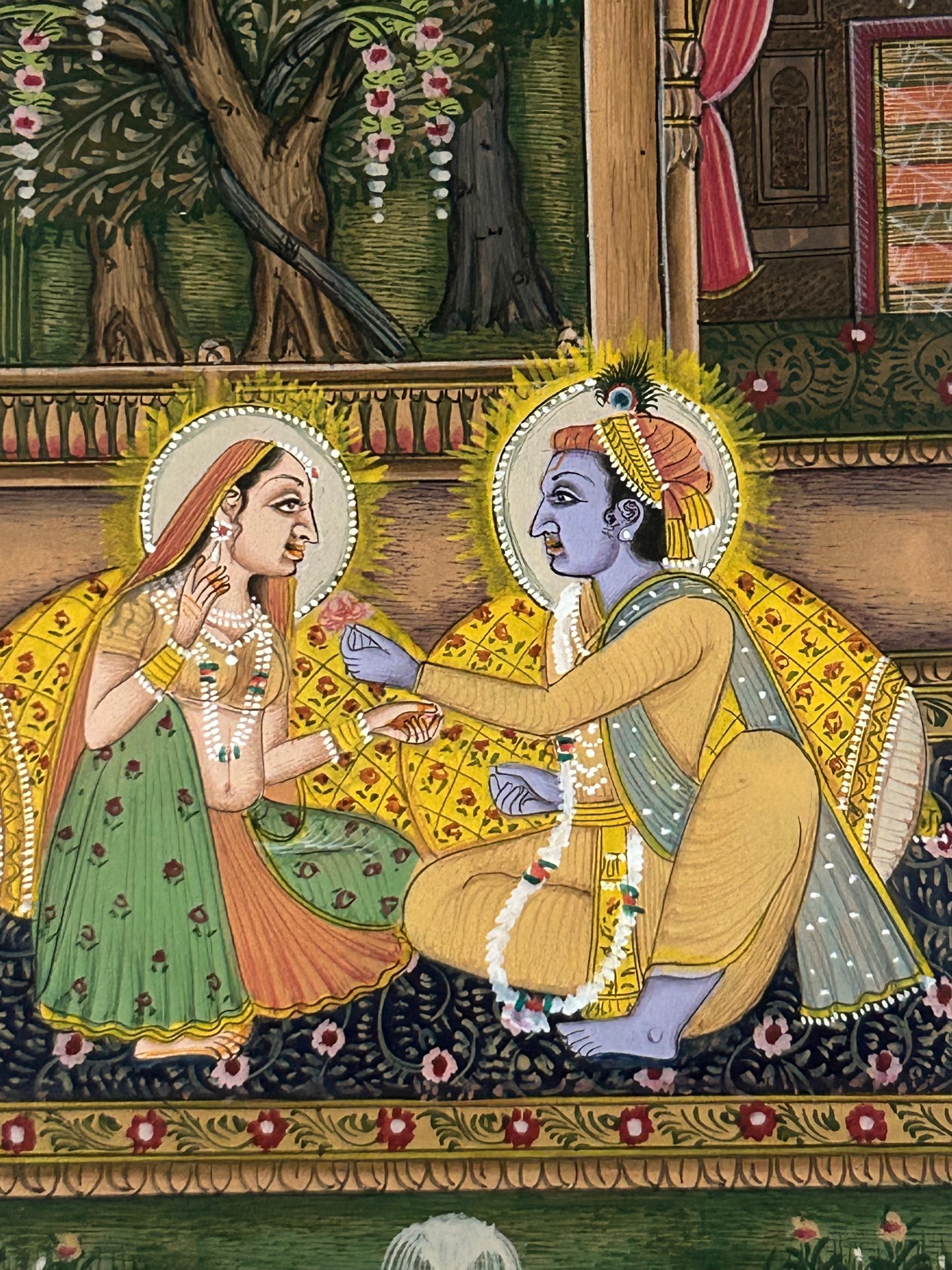 Krishna Miniature paintings with description