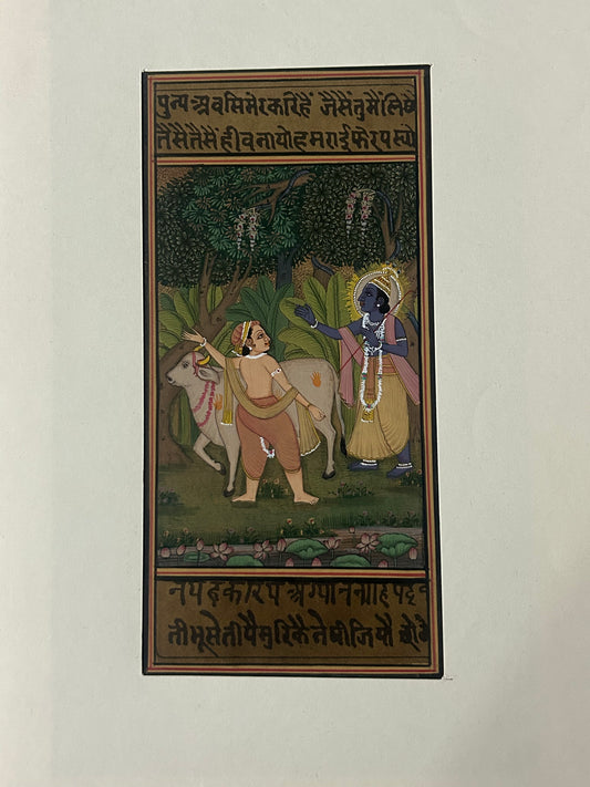 Krishna Miniature paintings with description