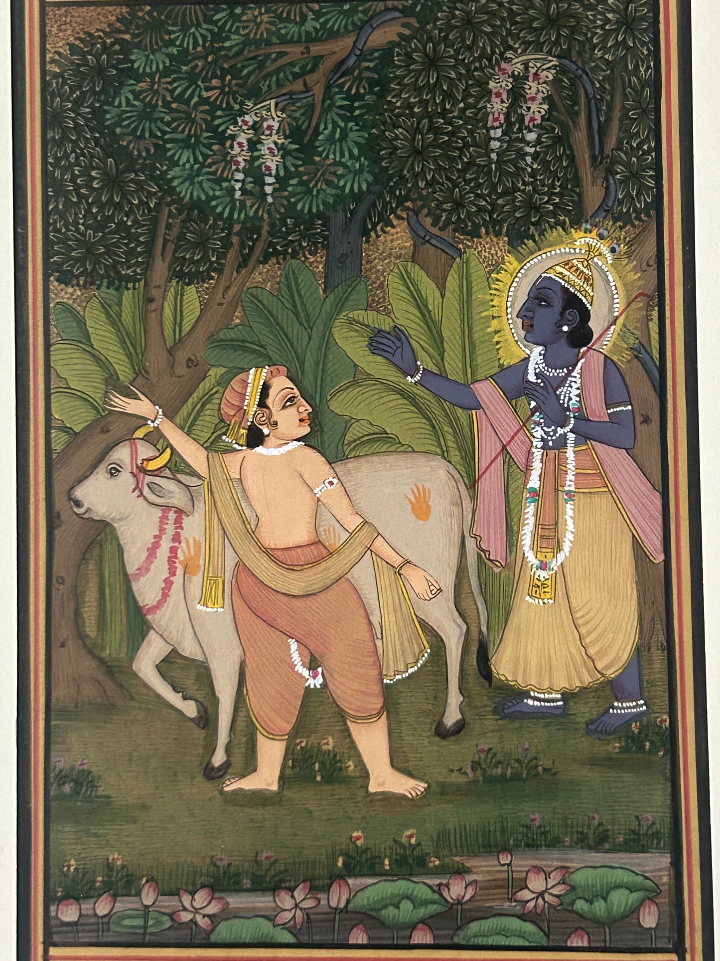 Krishna Miniature paintings with description