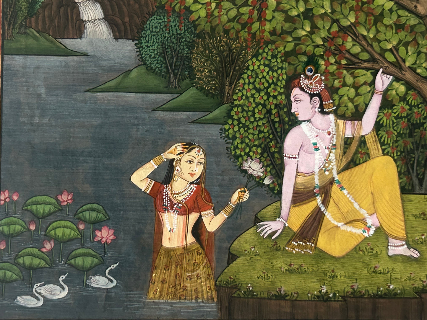 Krishna Miniature paintings with description