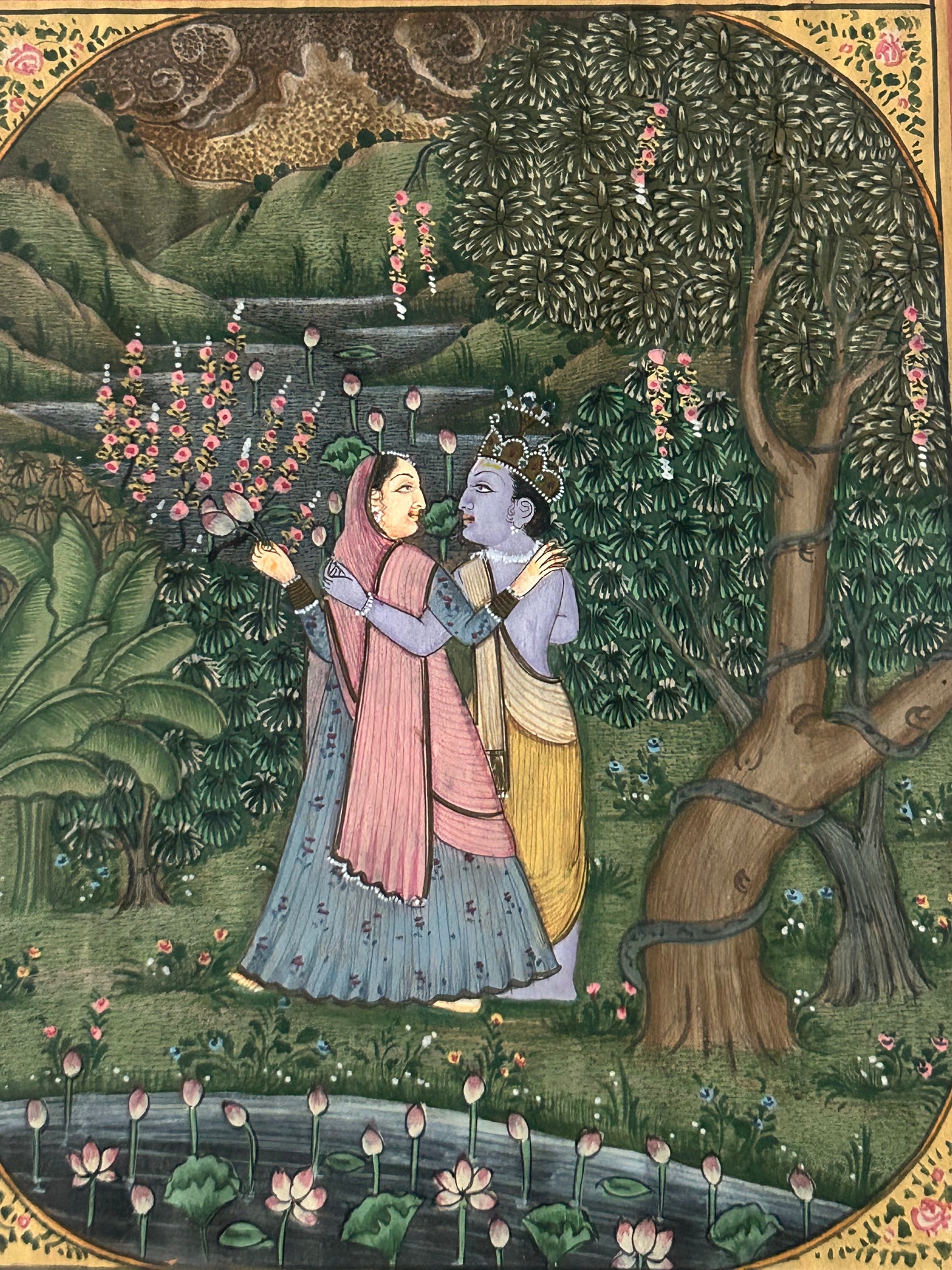 Krishna Miniature paintings with description